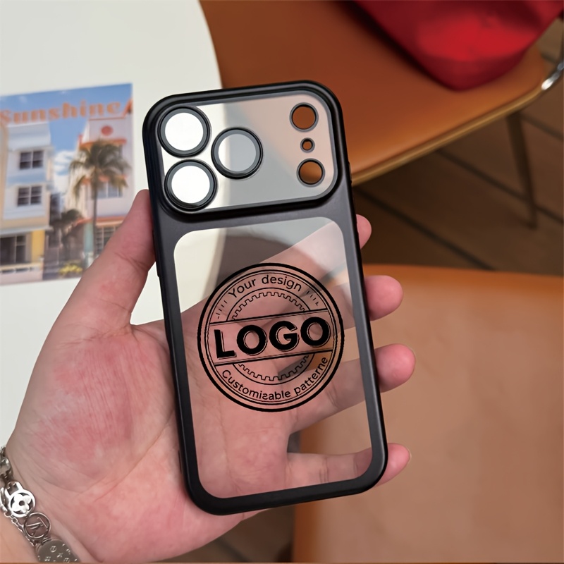 TEMU Phone Case: Personalized Custom Logo Frosted Phone Case, Minimalist Self- Corporate Logo And Photo, Compatible With Iphone 17 16 15 14 13 12 11