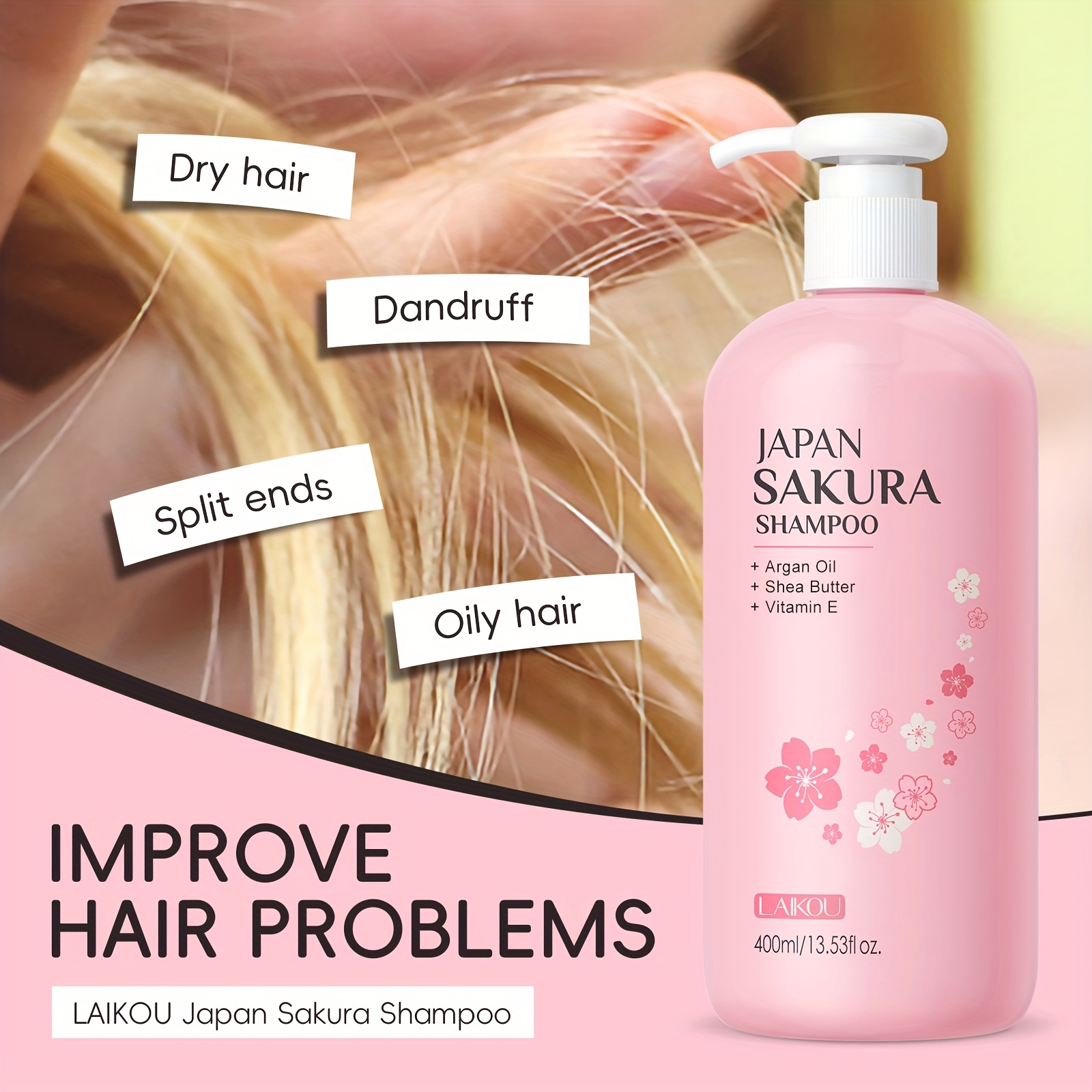 sakura shampoo conditioner set cherry extract deep - Temu Switzerland
