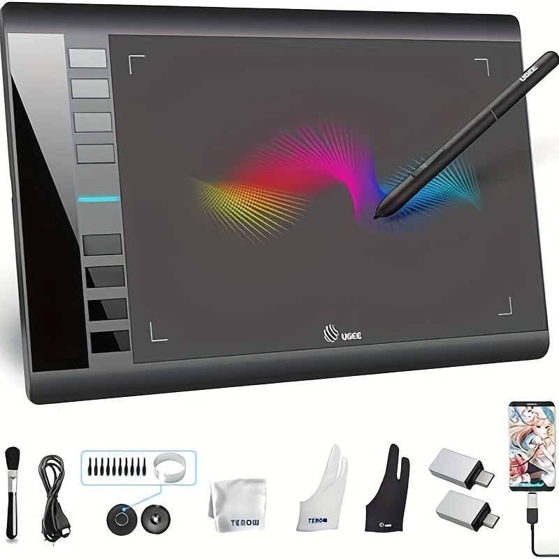 

Graphics Drawing Tablet, M708 V2 10x6 Graphics Drawing Tablets Art Pad 8 Hot 8192 Battery-free For Win/mac/, , Teaching