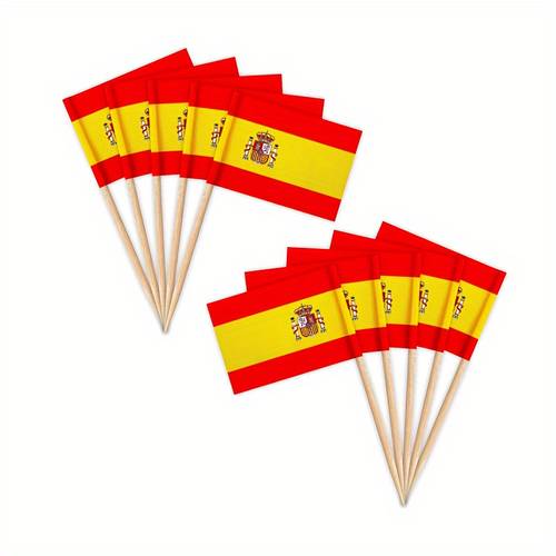 100 unidades, banderines de palillos de española, toppers para cupcakes, etiquetas de s de papel para alimentos, decoración para fiestas de navidad, san valentín, día de la , suministros para fiestas temáticas, banderines de palillos para aperitivos, herramientas de