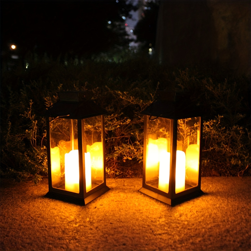 

2pcs Solar Decorative Lanterns, Outdoor Light Fixture, Solar Hanging Lanterns, Solar Decorative Outdoor Lights, Waterproof Garden Lights