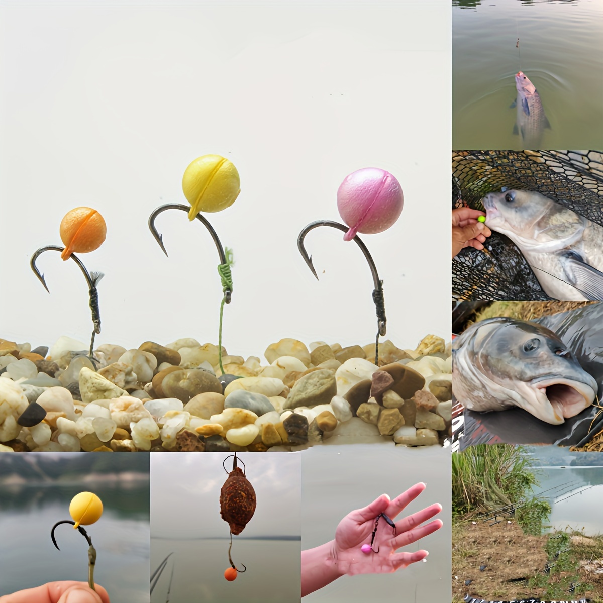 

10/15pcs Floating Fishing Beads For Carp, Outdoor Fishing Supplies For Lakes, Ponds, Pop Up Baits, Carp Rig Accessories