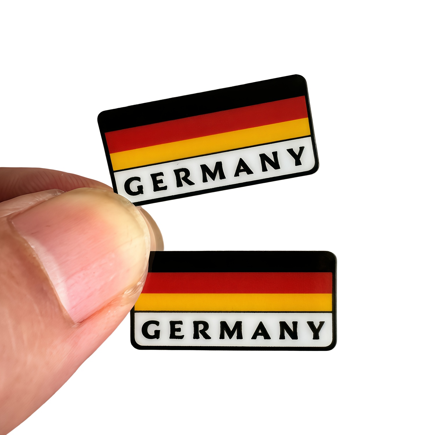 2pcs Germany Flag Style Stickers - Suitable For Cars, Trucks, Motorcycles, Laptops, Suitcases, Bumpers Decals