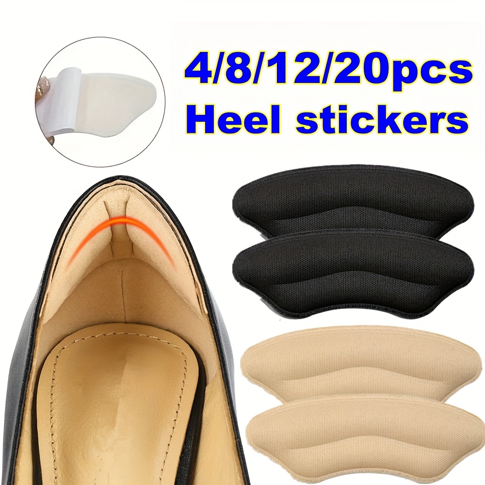 4/8/12/20pcs Heel Pads for Too Big Shoes Self-* Heel Protectors Heel  Inserts Shoe Fit Prevent Heel Slippage
