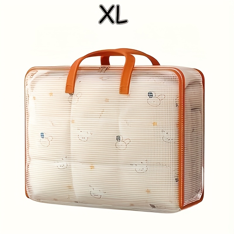 TEMU Large-capacity Pvc Storage Bags - Transparent Clothing And Blanket Organization Bags, Suitable For Dormitories, Moving, Essential Items For To
