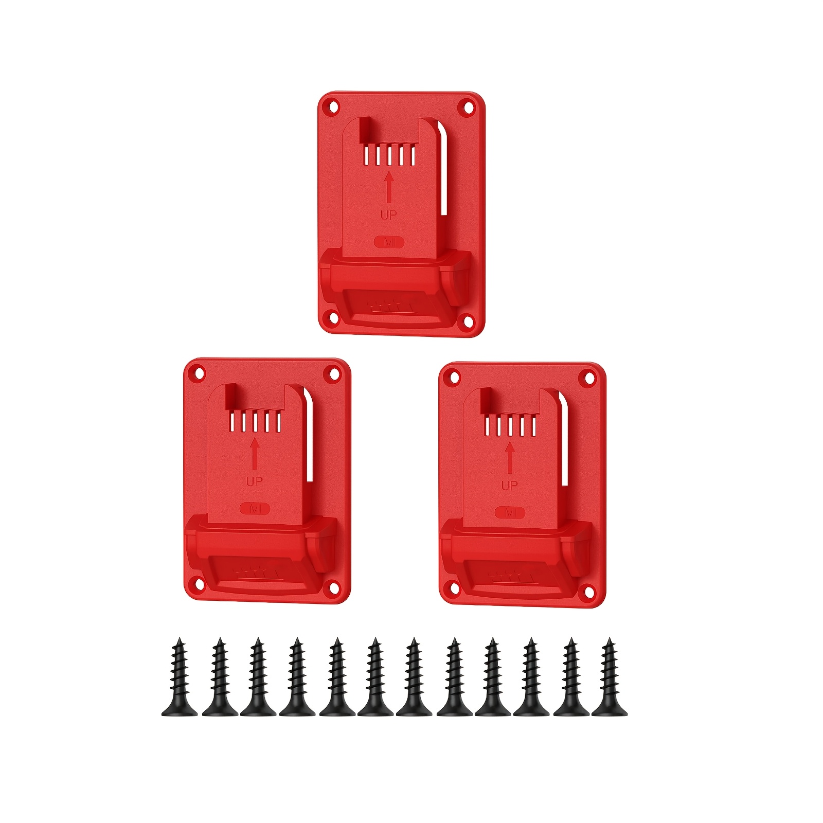 TEMU Compatible avec de rangement d'outils électriques M-W-Ke 18V, support mural 3 pièces (12 vis). Résout le problème des outils en désordre et des