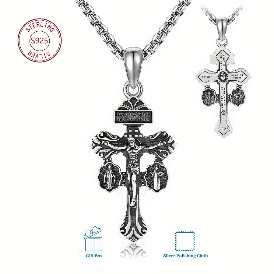 Forgiveness Cross Necklace in 925 Sterling Silver