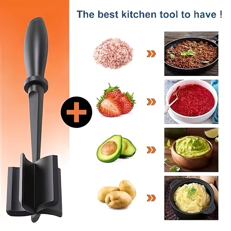 meat  per for ground beef heat resistant meat masher for hamburger meat 5 curved blades ground beef smasher nylon meat spatula  per non stick hamburger  per mix and   kitchen tool details 7