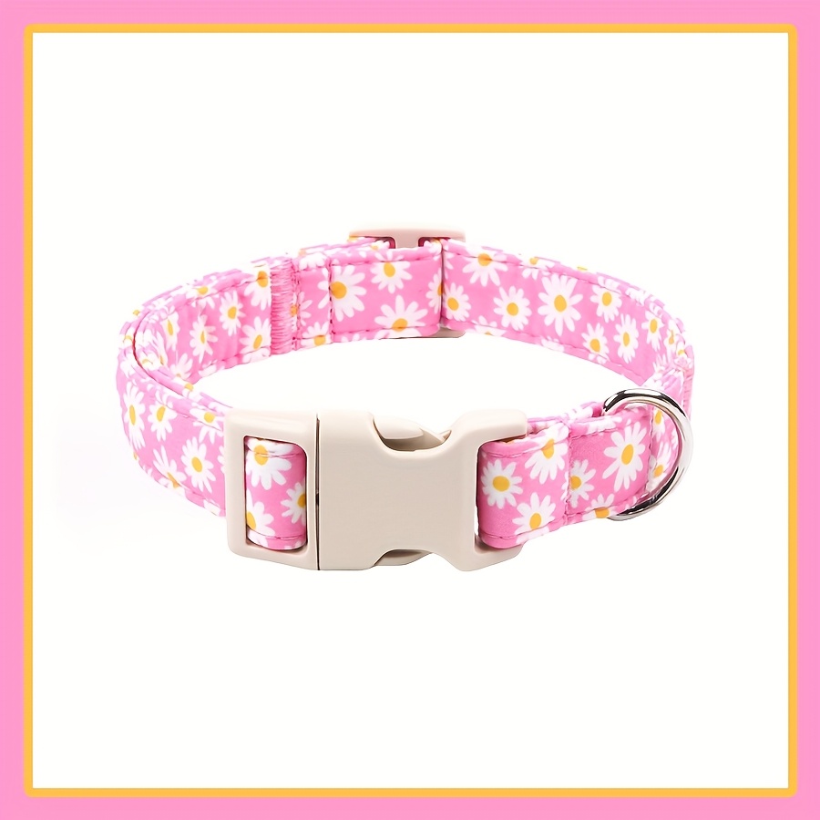 

Adjustable Pink Dog Collar - Fit For Small To Large Breeds, Quick Release Safety , & Breathable Polyester, Perfect Gift For Puppies