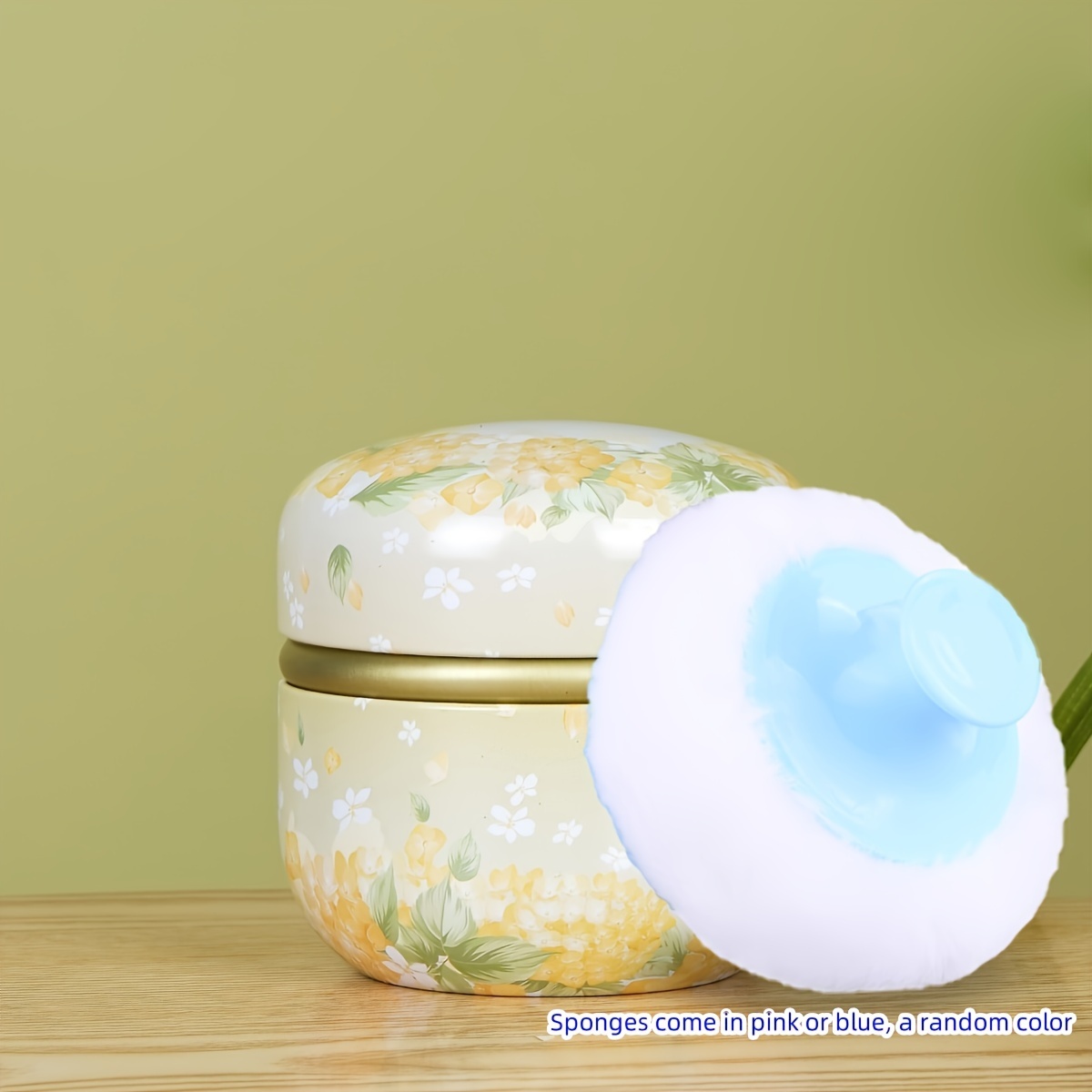 TEMU Powder Puff And Powder Box For Women's Bathing And Travel, 3.15-inch Powder Box With Powder Puff,, Fluffy Velvet Powder Puff Container, Female
