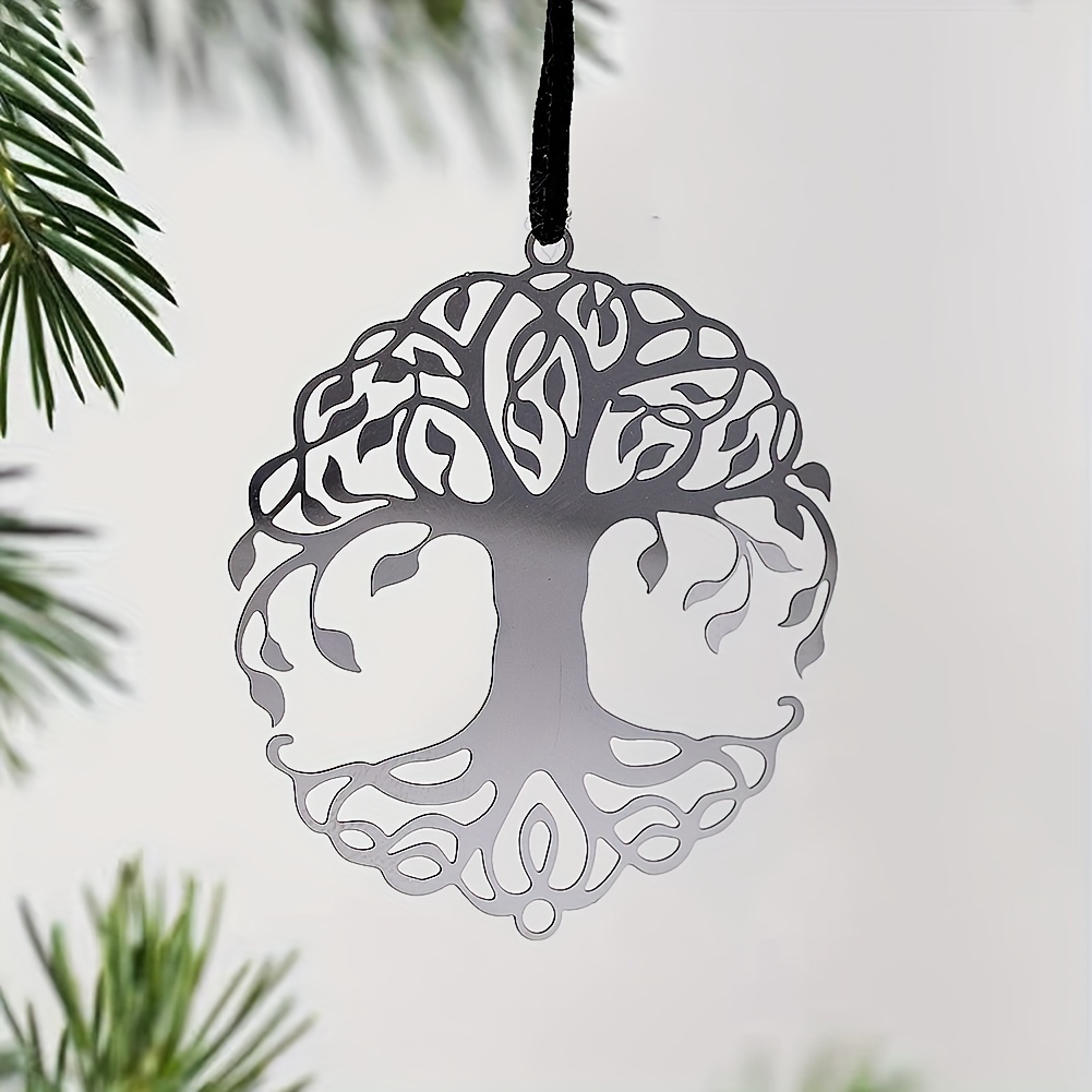 

2 pièces, 4 cm en acier inoxydable Arbre de vie Décoration à suspendre Pendentif, Jardin Oiseau Répulsif Réflexion Esthétique Intérieur Carillons éoliens Pièces Breloques Fabrication de bijoux DIY