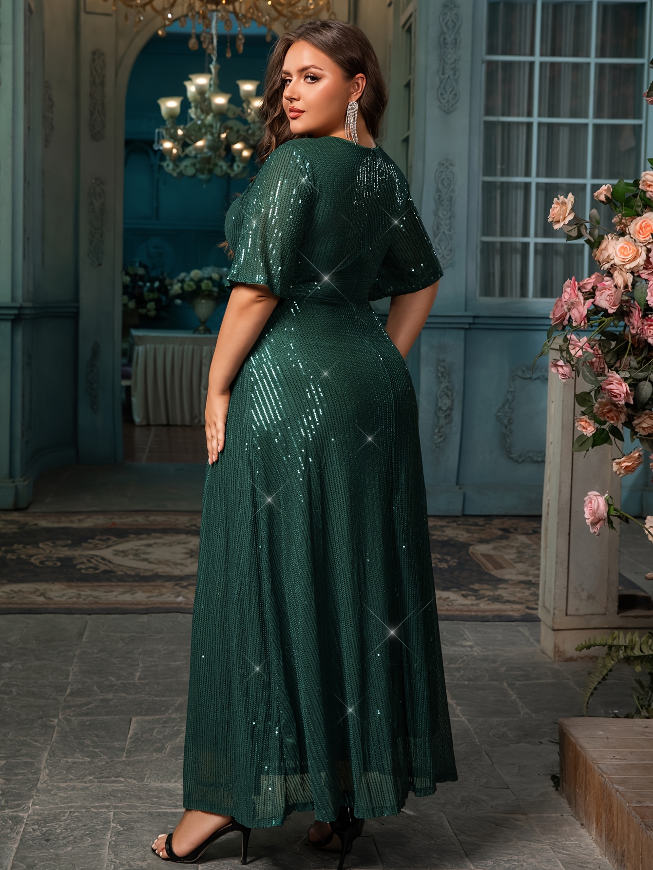 plus size womens burgundy formal party dress plus size maxi - Temu Kuwait