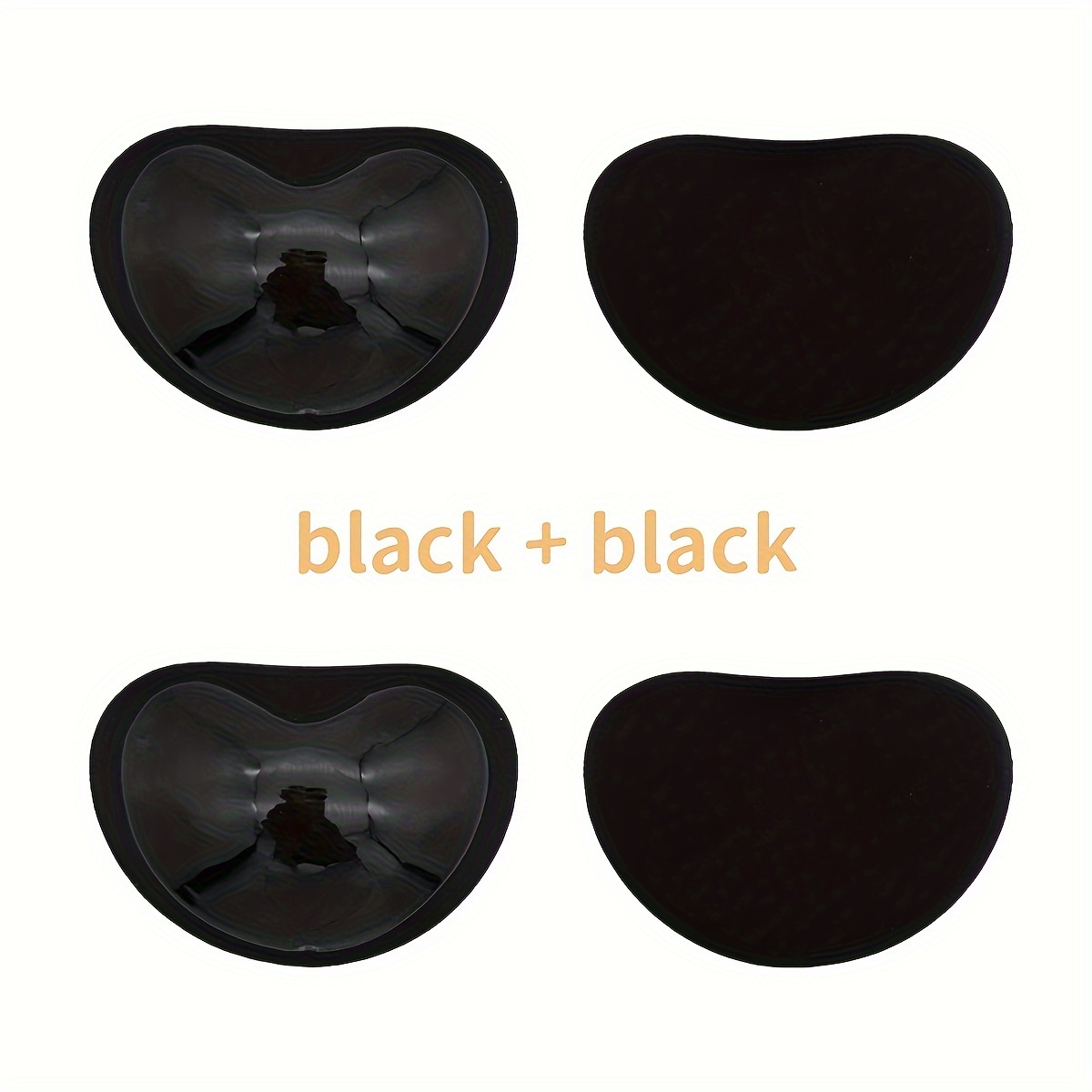 Self-adhesive Bra Insert Pads | Seamless Reusable, Invisible Push-up Chest Enhancers For Women - Comfortable Anti-convex Lingerie Accessories, Solid Color - Wear