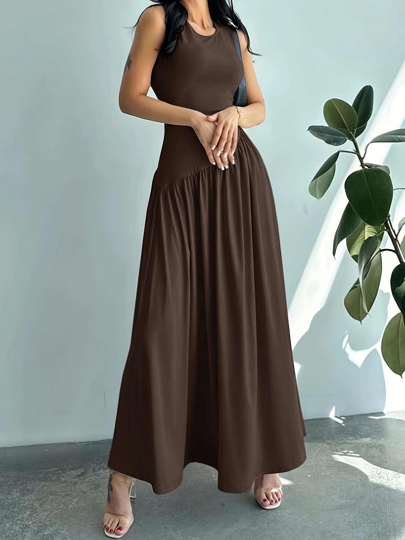 amur asymmetric one shoulder dress Amarante Black One Shoulder Asymmetrical Midi Dress main image 1