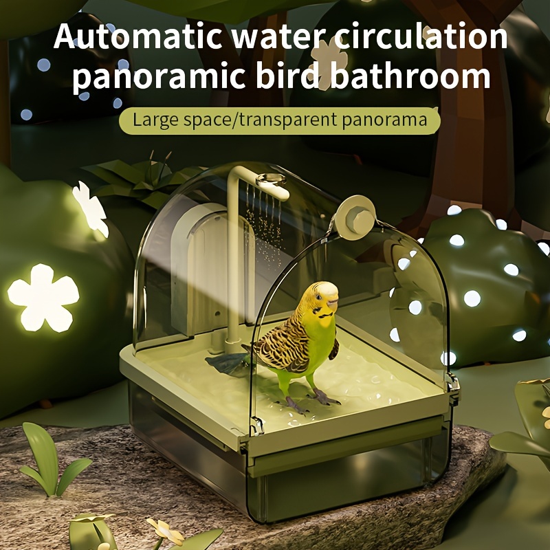 

Water Circulation Bath - Usb Charging, Low , - , -saving, Abs , Suitable For Parakeets, , , - Accessory For &