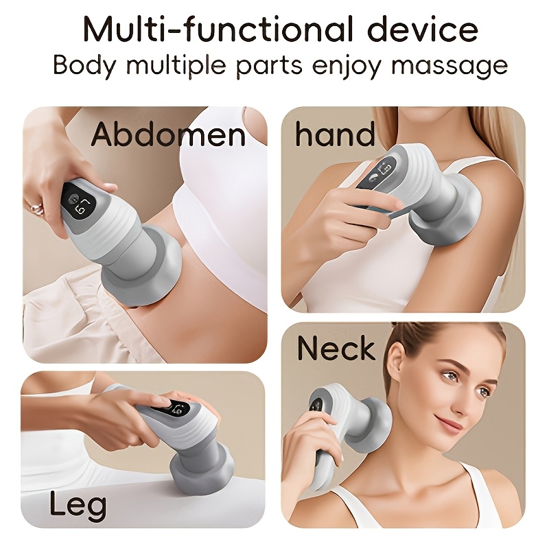 Portable Home Fat Burning Machine, USB Rechargeable, Multifunctional Strong Vibration Body Massager, 3 Colors Available, Unisex, Gift Choice, Includes 5pcs Massage Heads - Image 3