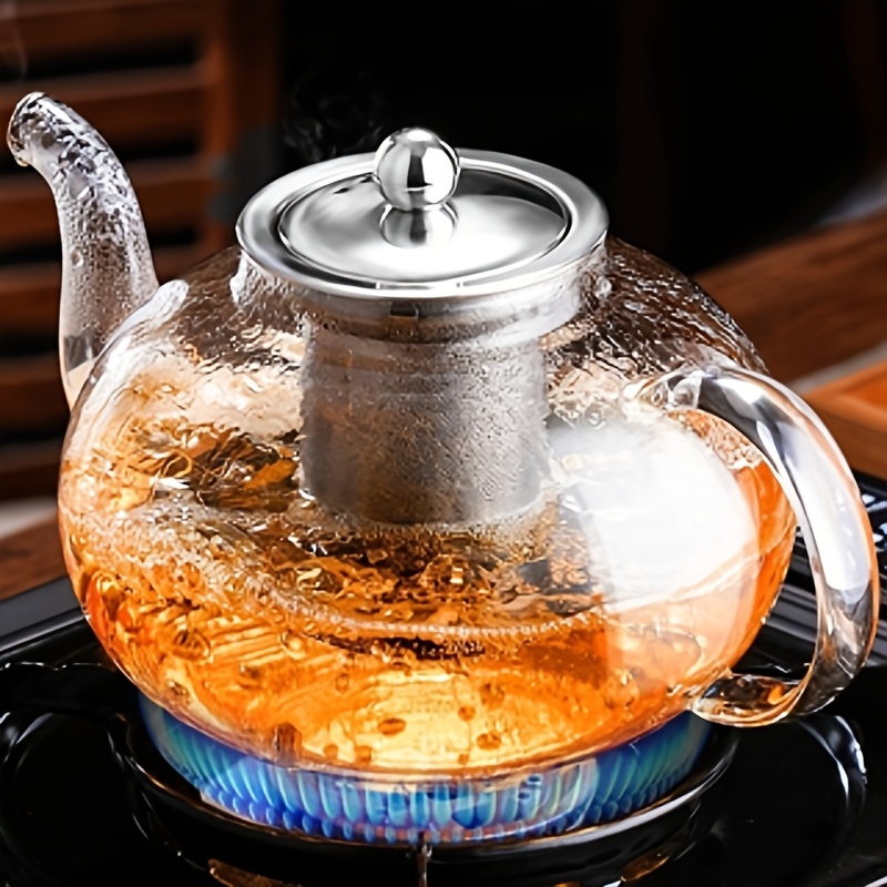 400/800Ml Glass Teapot with Stainless Steel Infuser