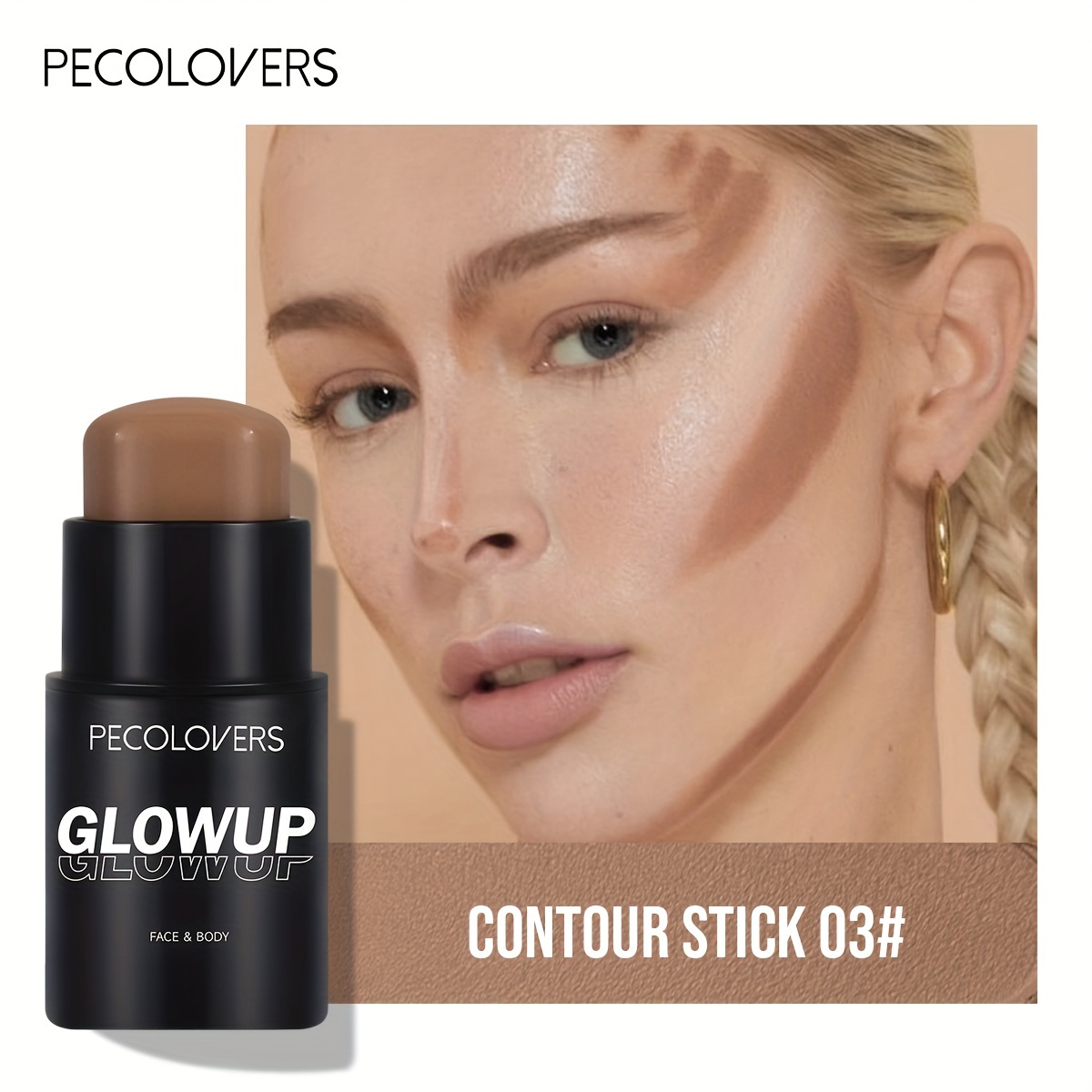 Image of 18 Face Contouring Bronzer Stick Multifunctional Highlighter Brightening Blusher Rouge Cream Concealer Pen, Multi-use Cosmetic Stick