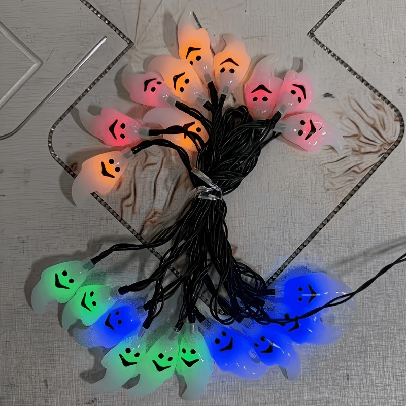 TEMU 1 X 5.0m 20-led Solar-powered String Lights With 8 Lighting Modes, Suitable For Halloween Decorations, Horror Parties, Outdoor Scenes, Garden