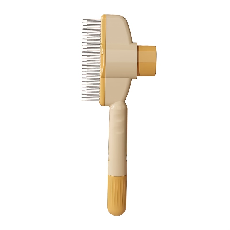1pc of cat comb dog brush universal green yellow     colors with dense teeth for knot removal and lice removal ergonomic handle durable plastic material essential for grooming and beauty of pet cats and dogs