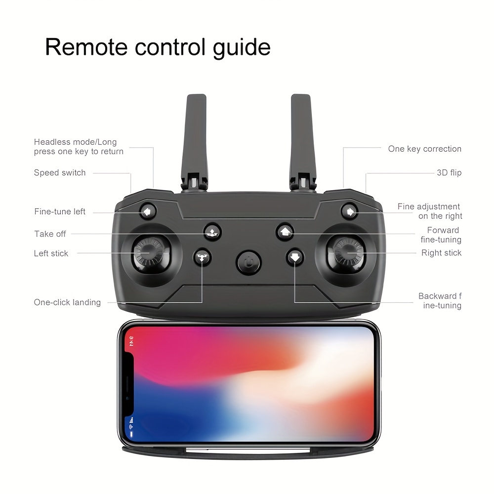 E88 E99 Foldable 1080P Drone, Equipped with Single/Dual/Three Cameras, Height Control, Optical Flow Positioning, Application Control And Obstacle Avoidance - Holiday Gift