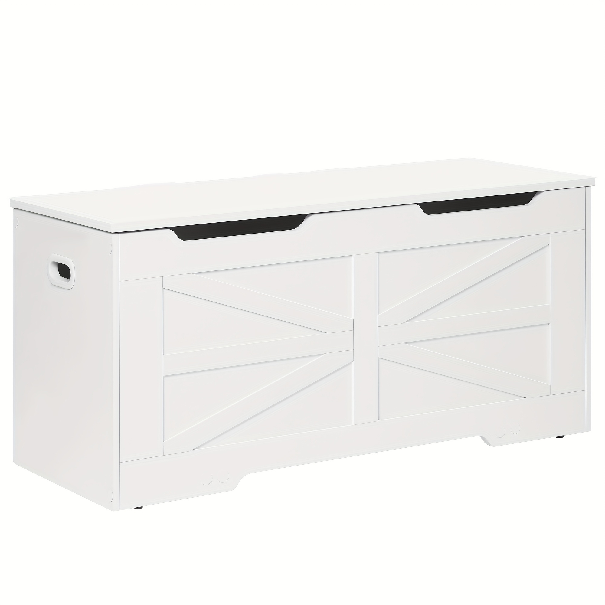 Shoe Bench, Bench With Storage Space, Seat Chest, 100cm Lift-top Storage Organizer With 2 Safety Hinges, Shoe Bench For Entrance Area, Bedroom, Living Room, White