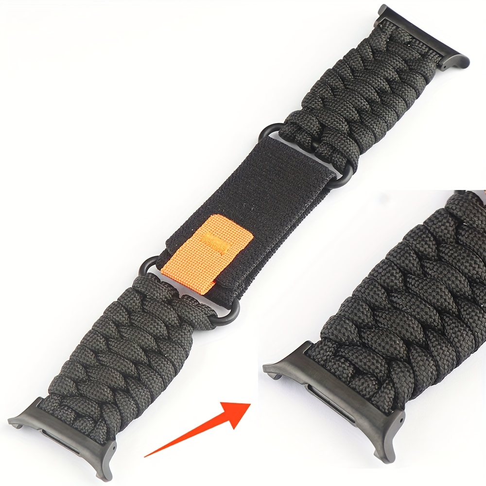 Loop Micro Elastic Handmade Braided Umbrella Rope Strap Suitable For Ultra Galaxy Watch Ultra 47mm Men's And Women's Outdoor Sports Strap