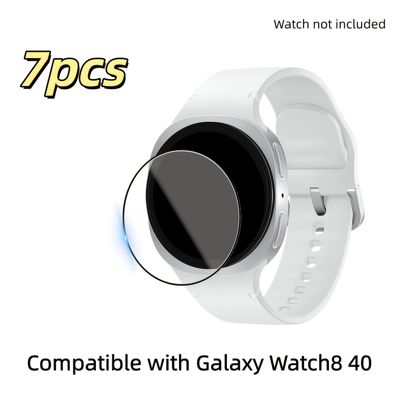 TEMU Glass (7 Pack) Compatible With Galaxy Watch 8/7/6/5/4/galaxy Watch8/6 Classic/galaxy Watch Ultra Screen Protector (40mm/44mm/46mm/47mm), Anti