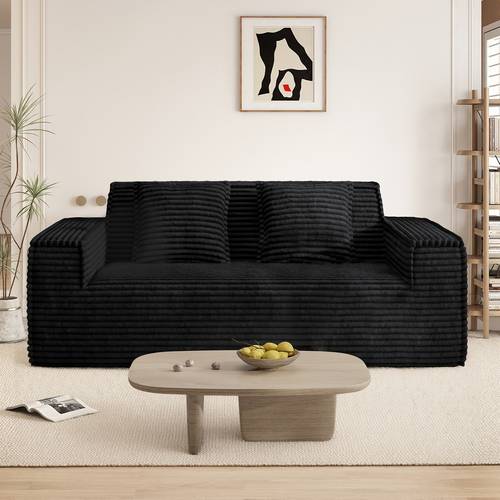 1pc modern loveseat sofa with foam cushioning upholstery no comfy deep seat couch suitable for small spaces apartments living room bedroom traditional bedside sleeper chair