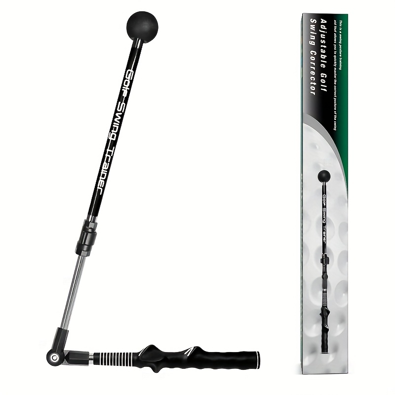 TEMU Adjustable Golf Swing Trainer, Telescopic Shaft With Adjustable Angle & Ergonomic Grip, Christmas And New Year Gift For Golfers, Black 3