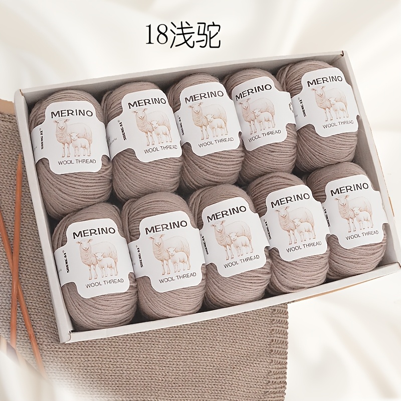 TEMU Luxury 10pcs 500g (17.6oz) Wool & Cashmere Medium-fine Yarn - Versatile For , Soft & Skin-friendly, Texture For Easy Knitting. Suitable For