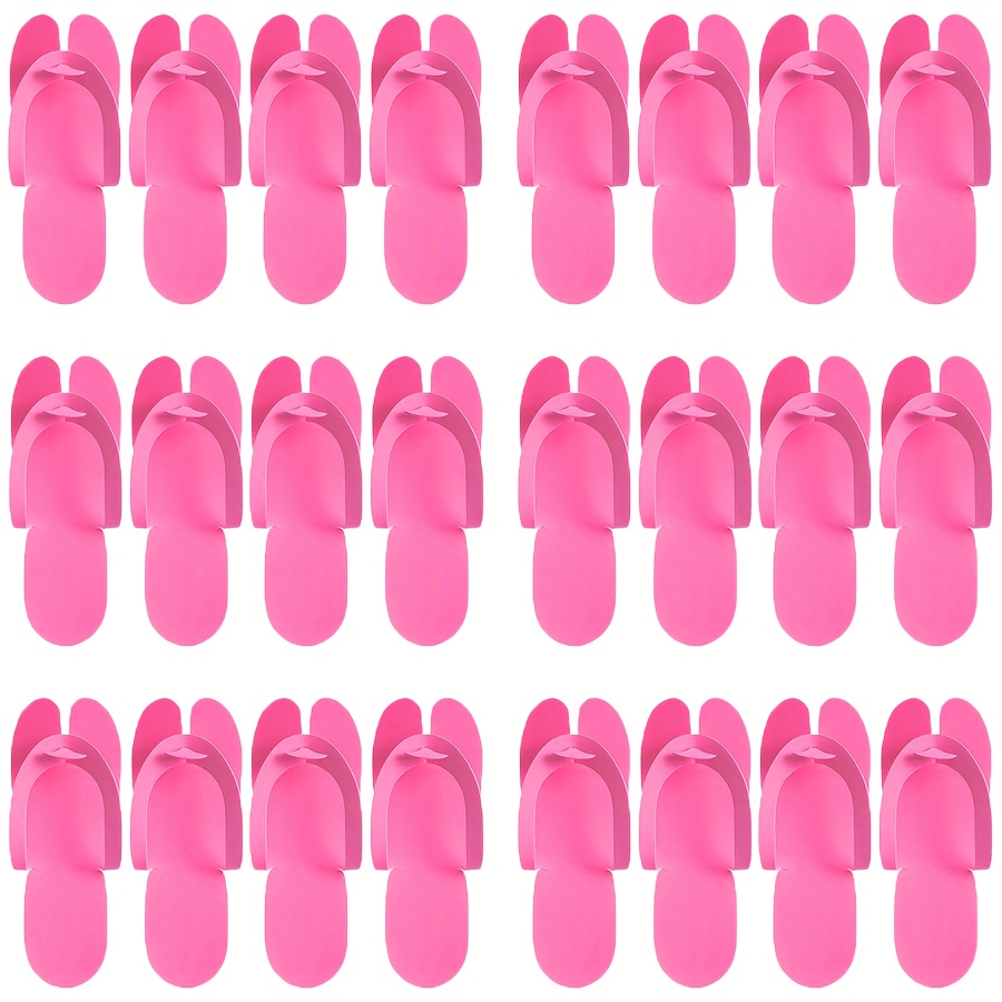 Image of Set Of 24 Disposable Pedicure Slippers In 12 Pairs, Featuring Multicolored Flip Flops Made From Anti-slip Eva Foam, Ideal For Spa Use, Nail Salons, And Party Supplies