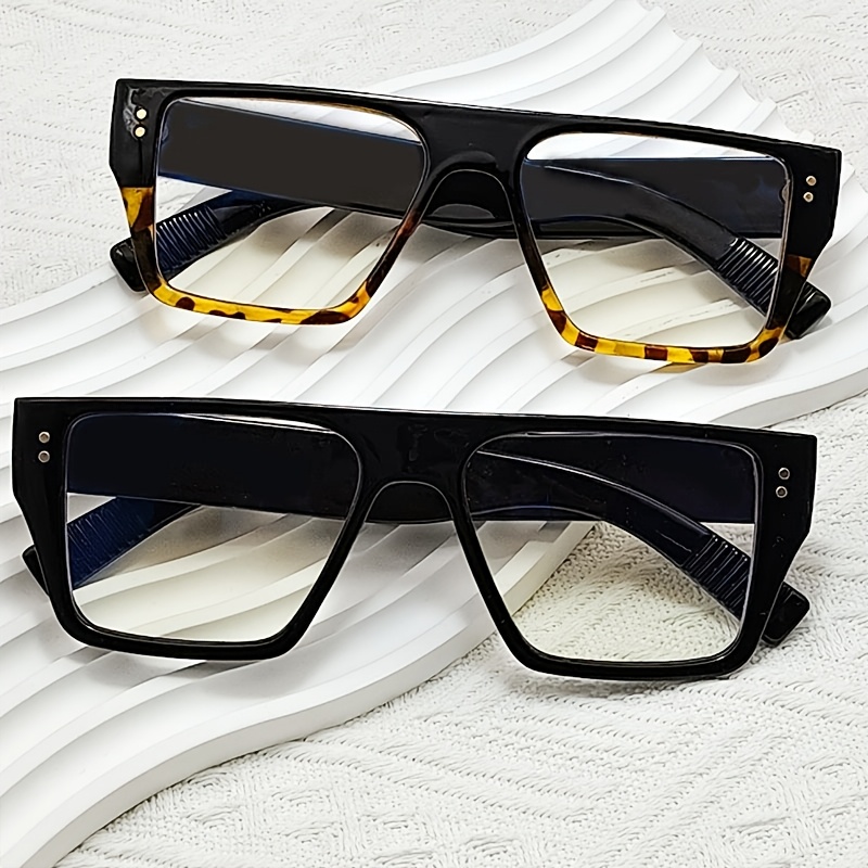 Large Square-Frame Reading Glasses for Middle-Aged and Elderly