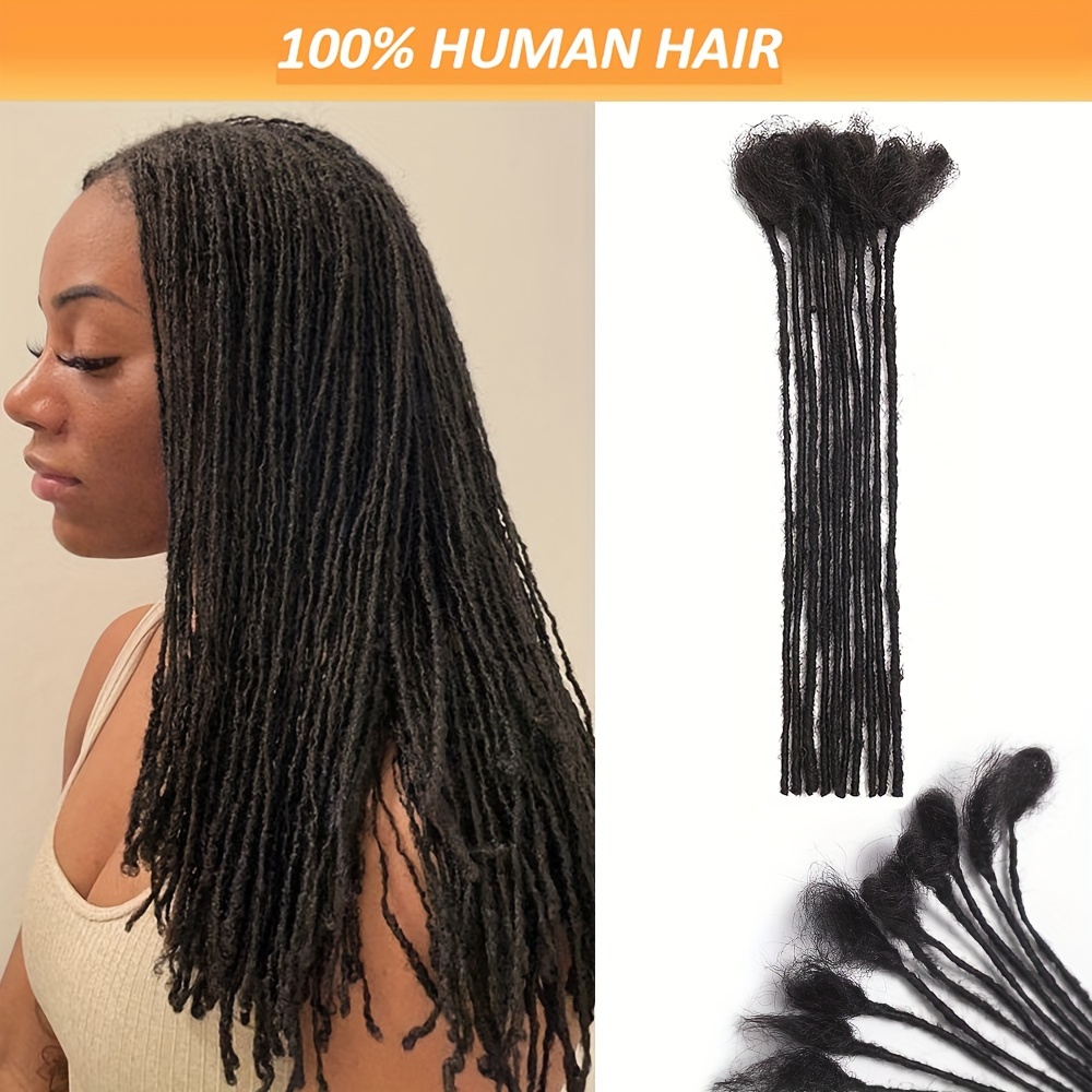 

Real Human Hair Dreadlock Extensions - 12 Inch, 10 Strands/pack, Black #1b - Crochet Braiding Hair For All, Hair Extensions, Dreadlocks, Crochet Braiding, Real Human Hair