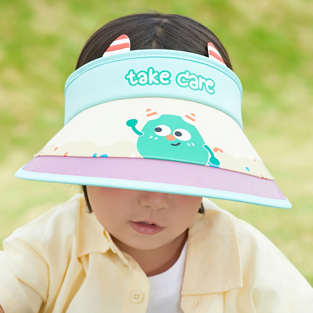 Kids Large Brim Breathable Topless Sun Hat Uv Protection - Temu