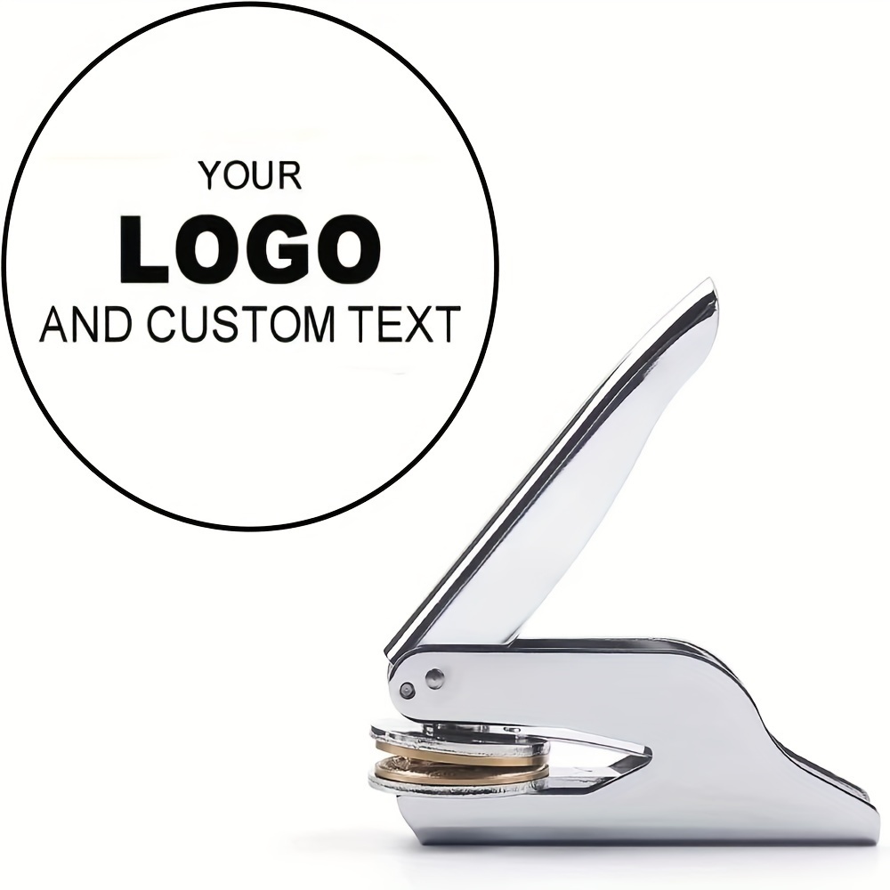 

Custom Logo Embossing Stamp - Personalize Your Design With 40mm Handheld Stainless For Books, Envelopes & Business Use