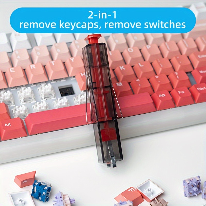 

2-in-1 Mechanical Keyboard Cleaning Tool For Removing Keycaps And Switches, Hot Plug Customized Keycap Puller, Abs Material