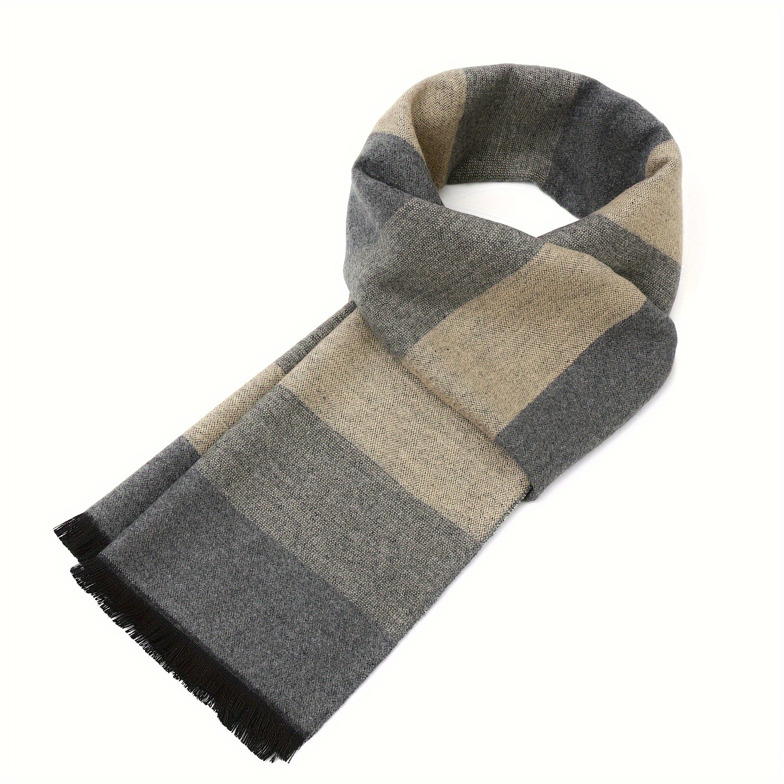 TEMU Men's Luxury Cashmere Scarf - 