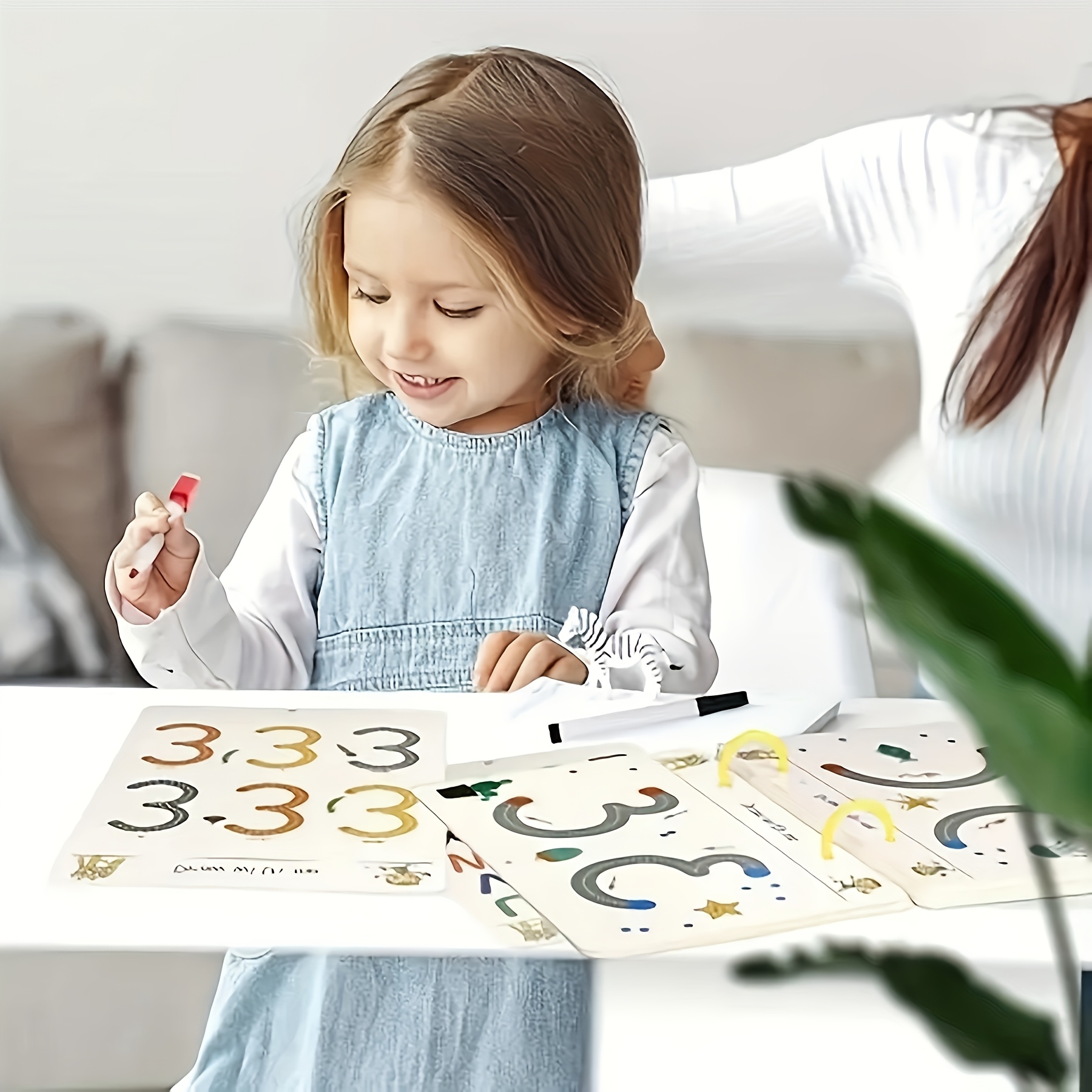 Reusable Educational Workbook with Erasable Writing Surface