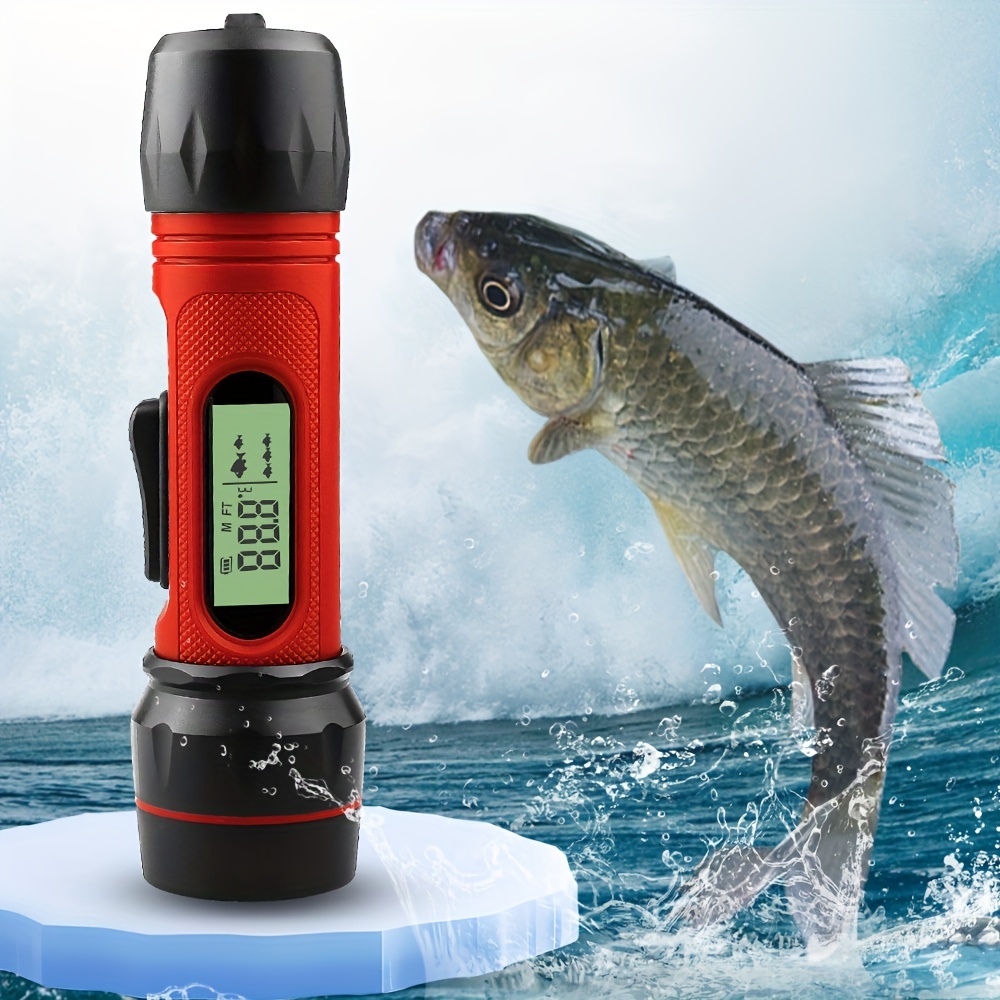 Portable Digital Fish Finder for Ice Fishing, Featuring a Handheld * with a  45-Degree Sonar Coverage And a Depth Range of Up to 3543.31 inch. Ideal for  Winter Fishing (Battery Not Included)