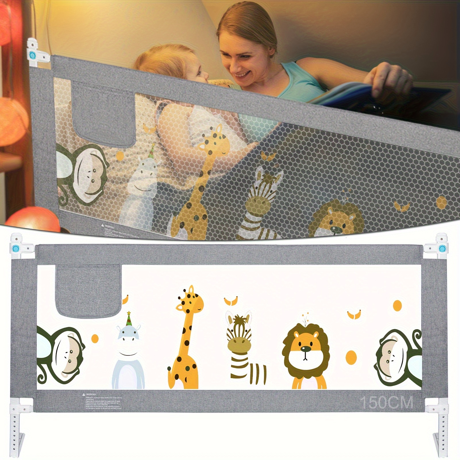 

Fall Protection Bed 180 Cm, Fall Protection Children's Bed Raised And , Fall Protection Cot Bed - Only 1 Piece