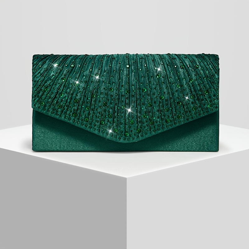 TEMU New Women' Rhinestone Evening Bag, Wedding Clutch For Brides, Banquet Handbag, Versatile Shoulder Bag, Ideal Gift For Women, Perfect For