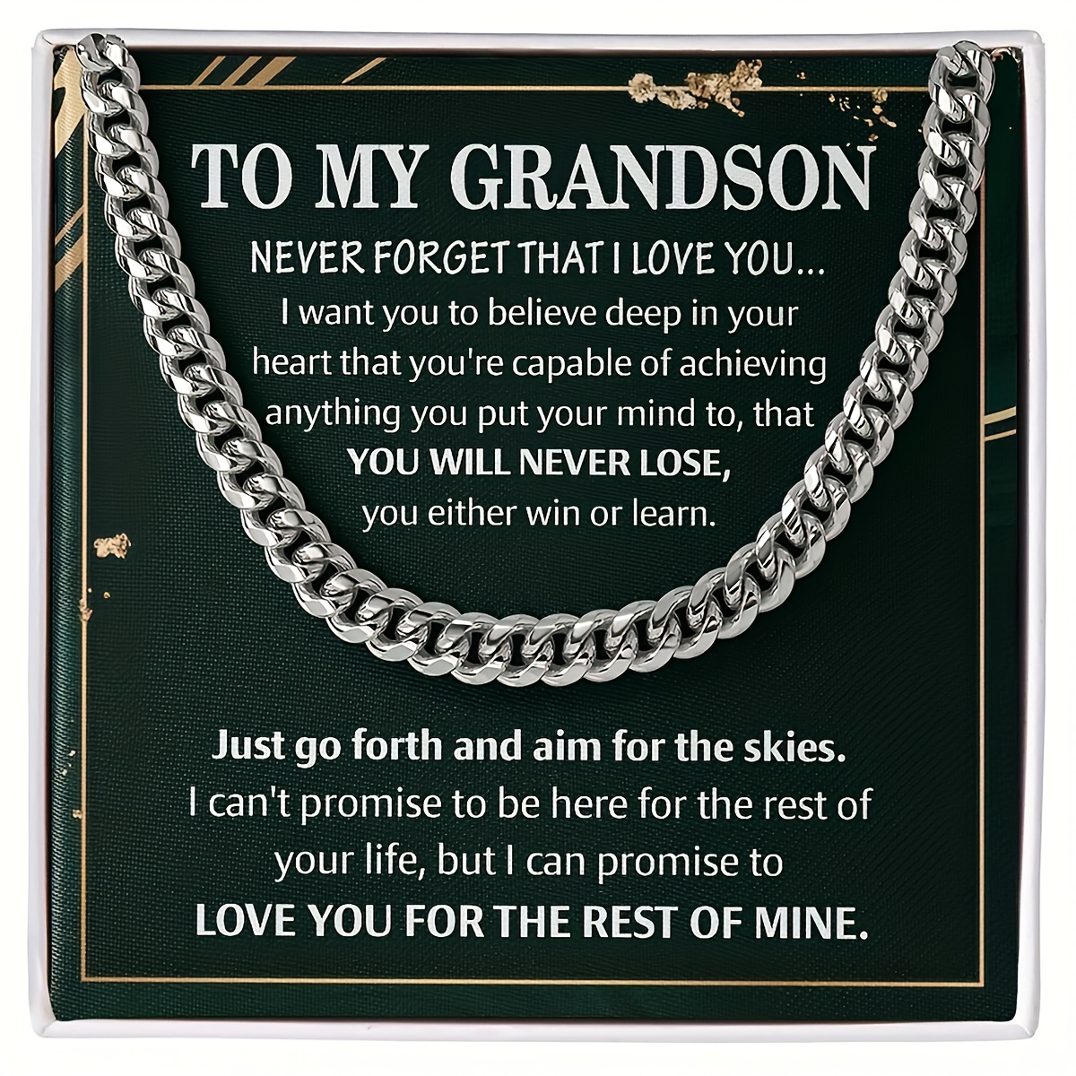 

Christmas Birthday Gift For My : Necklace, Gift Box, And Card