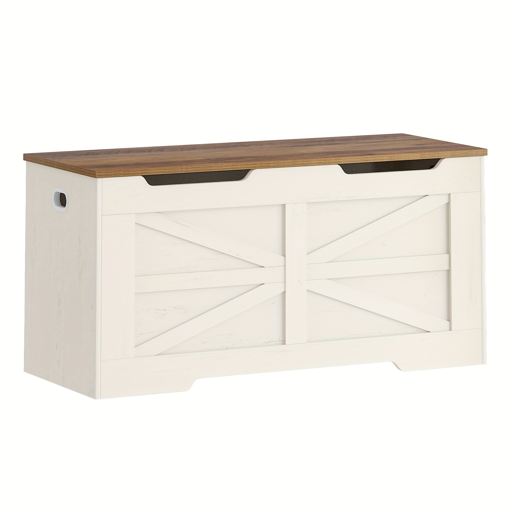 Image of Shoe Bench, Storage Bench, Chest, 100cm Lift-top Storage Organizer With 2 Safety Hinges, Shoe Bench For Entryway, Bedroom, Living Room, , Trunks