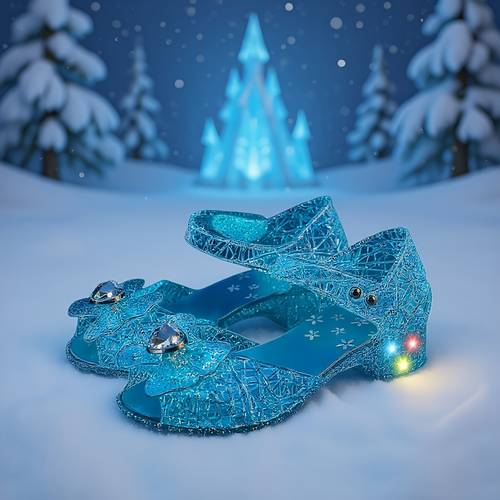 led shoes princess costumes jelly flats shoes