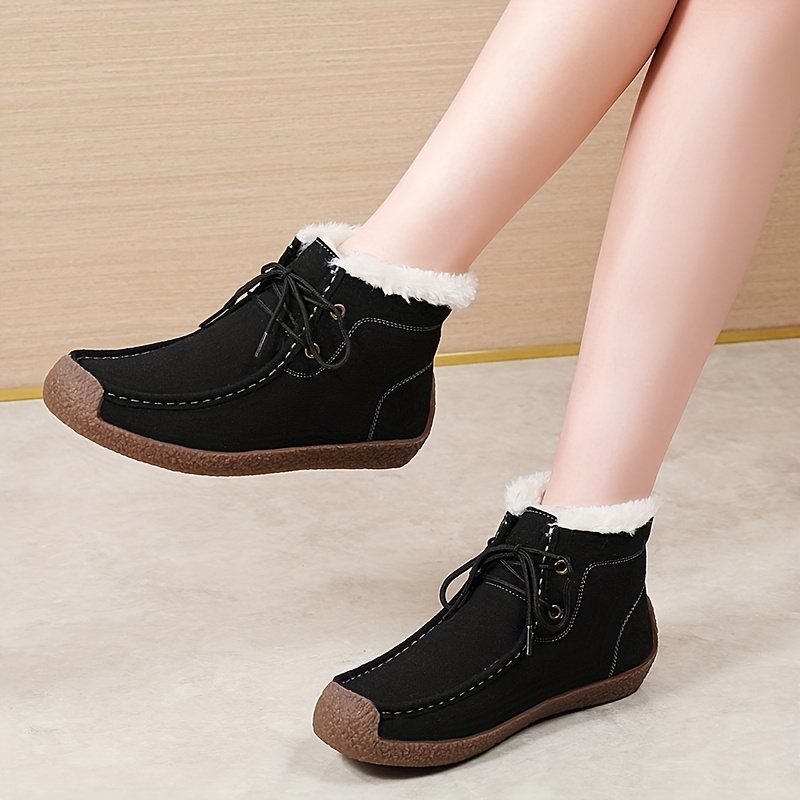 womens autumn winter thickened warm short boots side zipper - Temu
