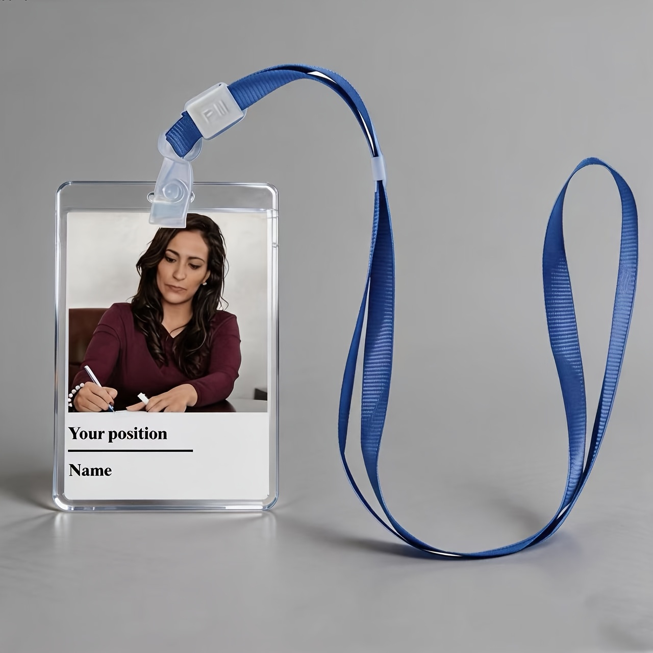 TEMU A Customized Acrylic Name Badge Made From High-quality Transparent Acrylic Material, Displaying The Personalized Content. You Can A Professional