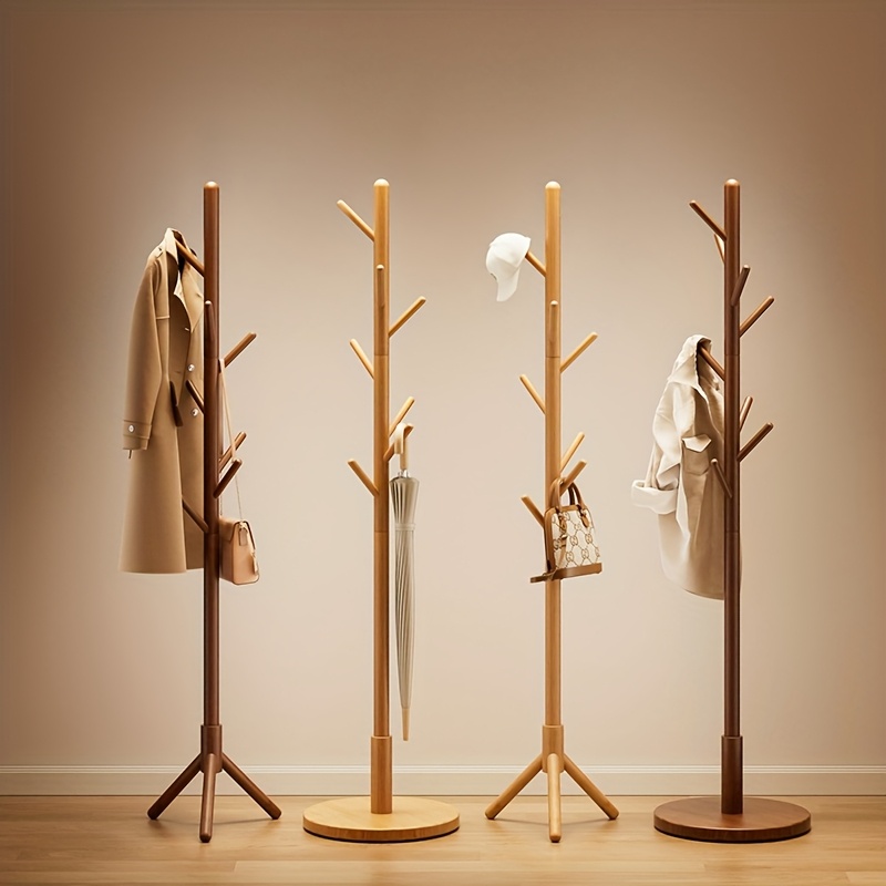 1pc column-style coat rack with multiple hooks, suitable for bedroom,  hallway, entrance, office, for hats, coats, scarves, handbags  freestanding