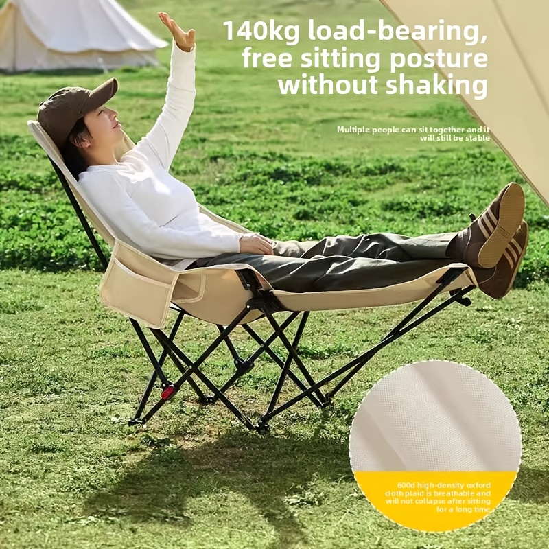 TEMU [Réglable en Hauteur 3 Positions] Chaise Pliante avec -Pieds Amovible, Chaise de Loisirs de Jardin, Indispensable pour le Jardin, Indispensable