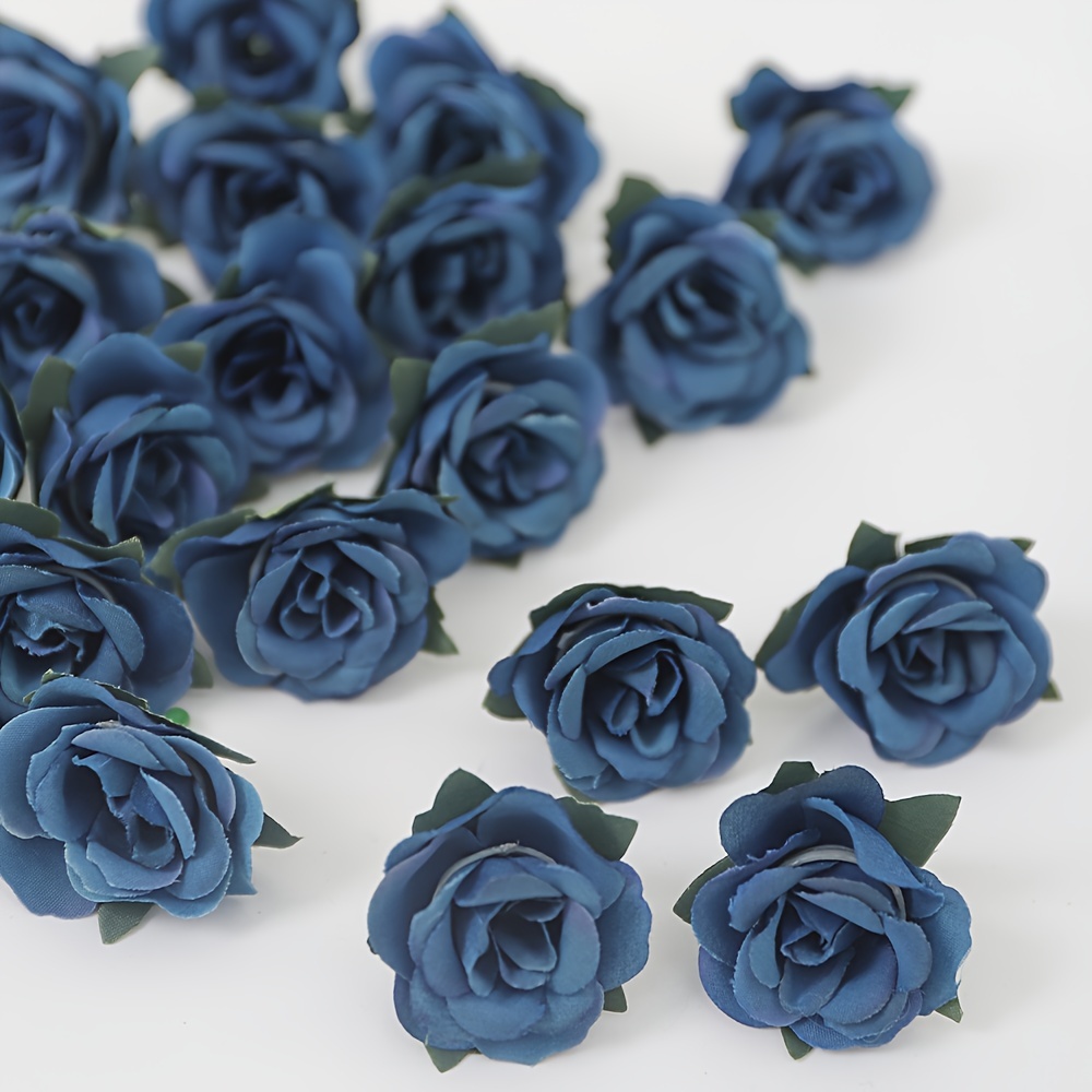 TEMU 15 piezas de cabezas de rosas vintage falsas, materiales para adornos de cabeza y coronas hechos a , adicionales para la decoración del hogar y